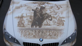 Illustration for article titled Ridiculous Airbrushed BMW X5 Is A Truly Russian Creation